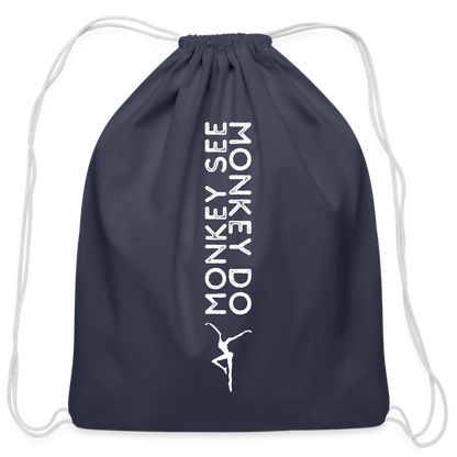 DMB Monkey See Cotton Drawstring Bag - navy