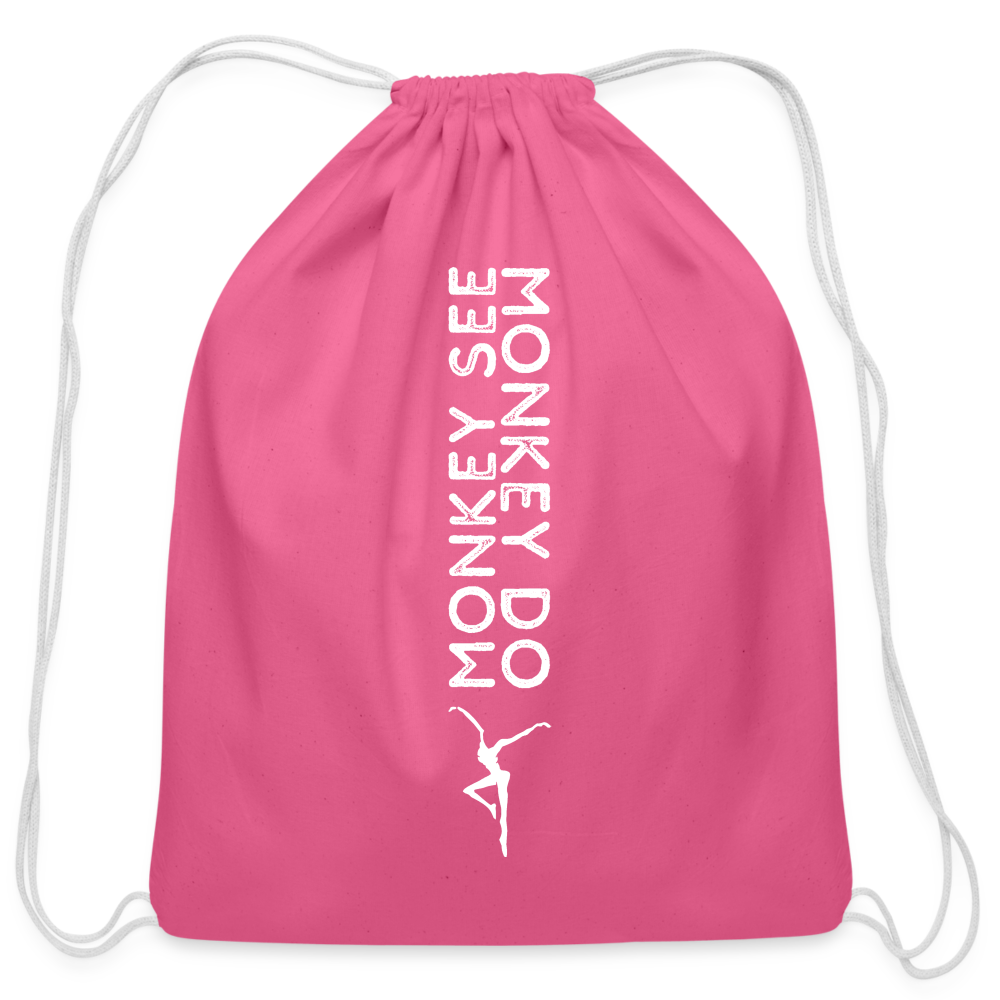 DMB Monkey See Cotton Drawstring Bag - pink