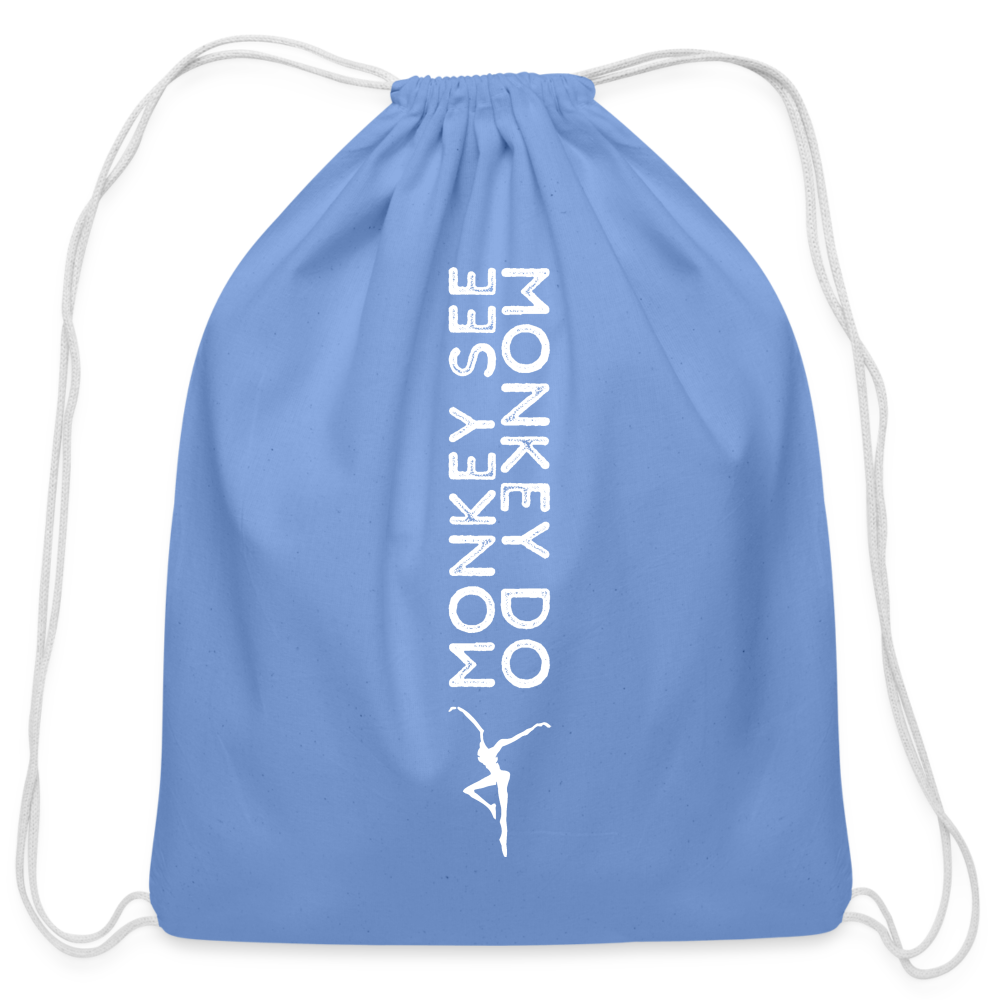 DMB Monkey See Cotton Drawstring Bag - carolina blue
