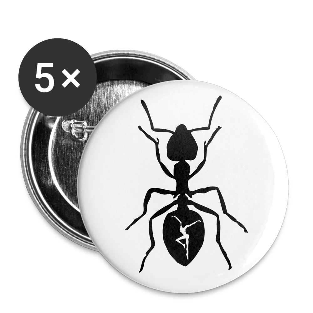 DMB Ants Buttons small 1'' (5-pack) - white