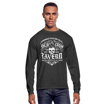 Old Crow Tavern - Long Sleeve T-Shirt - heather black