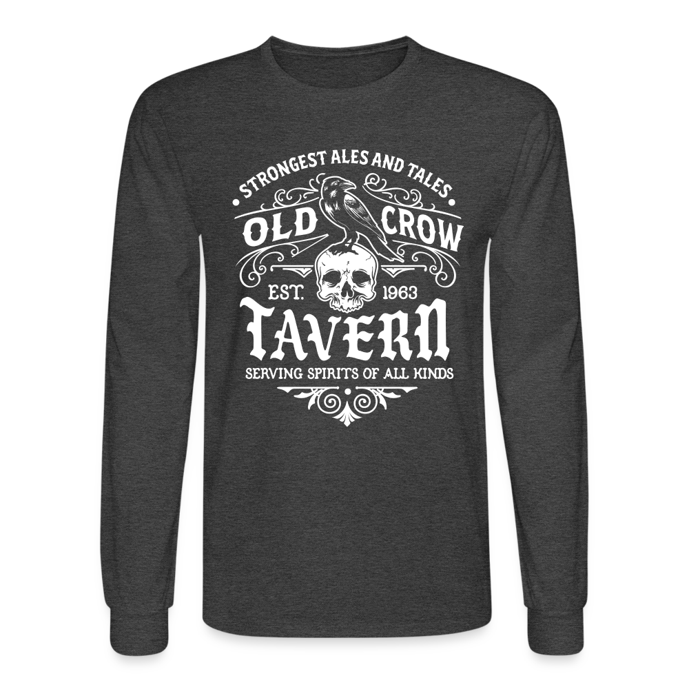 Old Crow Tavern - Long Sleeve T-Shirt - heather black