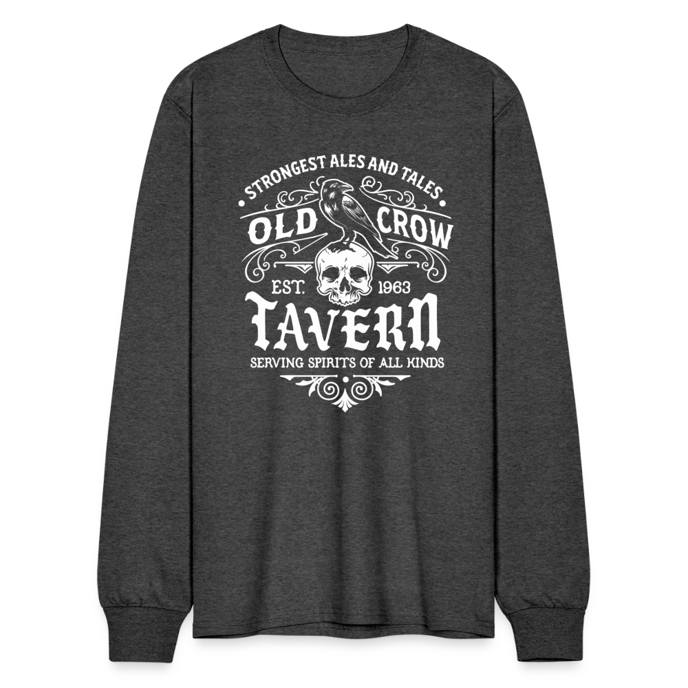 Old Crow Tavern - Long Sleeve T-Shirt - heather black