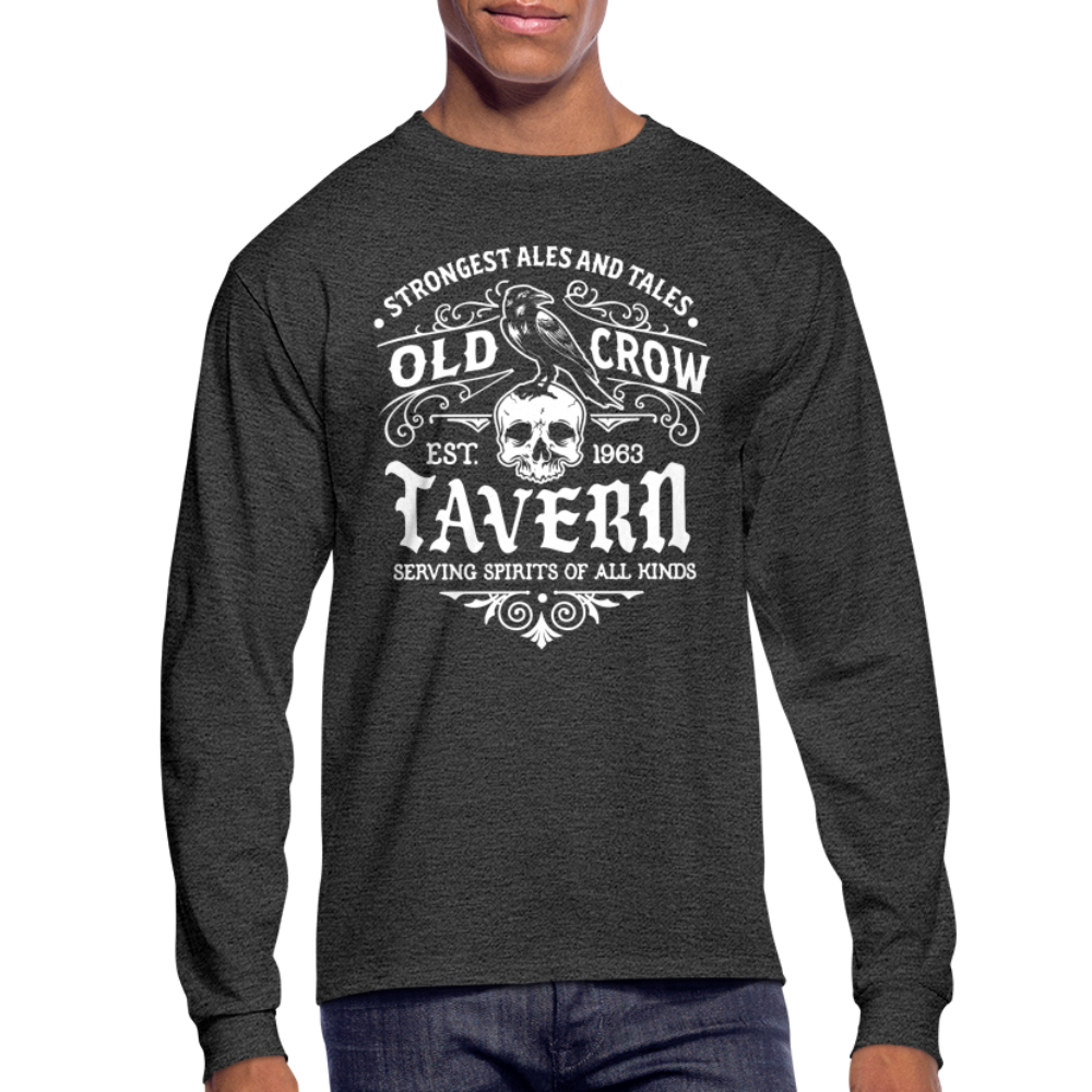 Old Crow Tavern - Long Sleeve T-Shirt - heather black