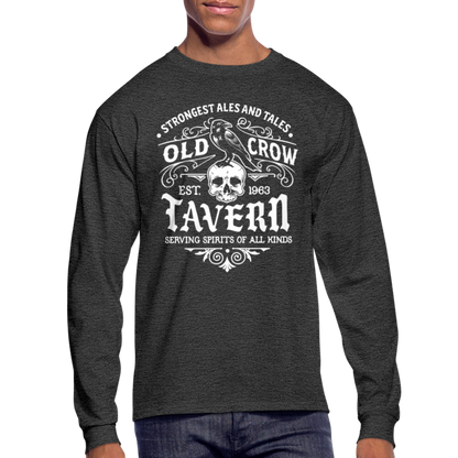 Old Crow Tavern - Long Sleeve T-Shirt - heather black