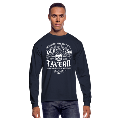 Old Crow Tavern - Long Sleeve T-Shirt - navy