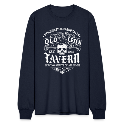 Old Crow Tavern - Long Sleeve T-Shirt - navy