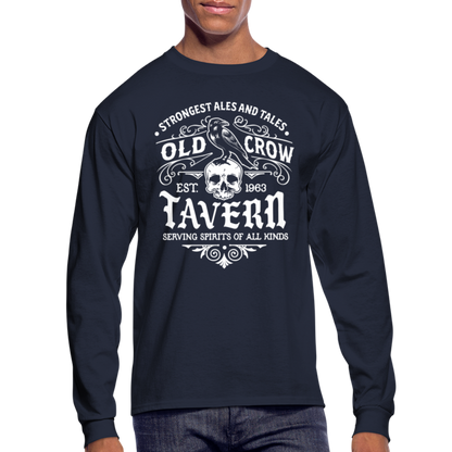 Old Crow Tavern - Long Sleeve T-Shirt - navy