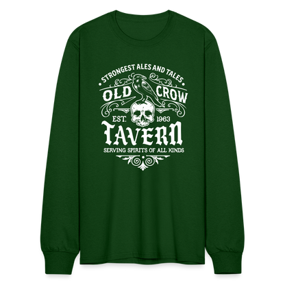 Old Crow Tavern - Long Sleeve T-Shirt - forest green