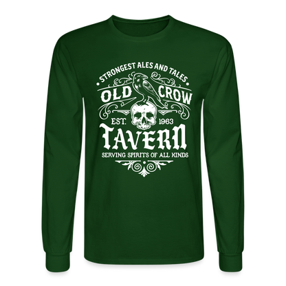 Old Crow Tavern - Long Sleeve T-Shirt - forest green