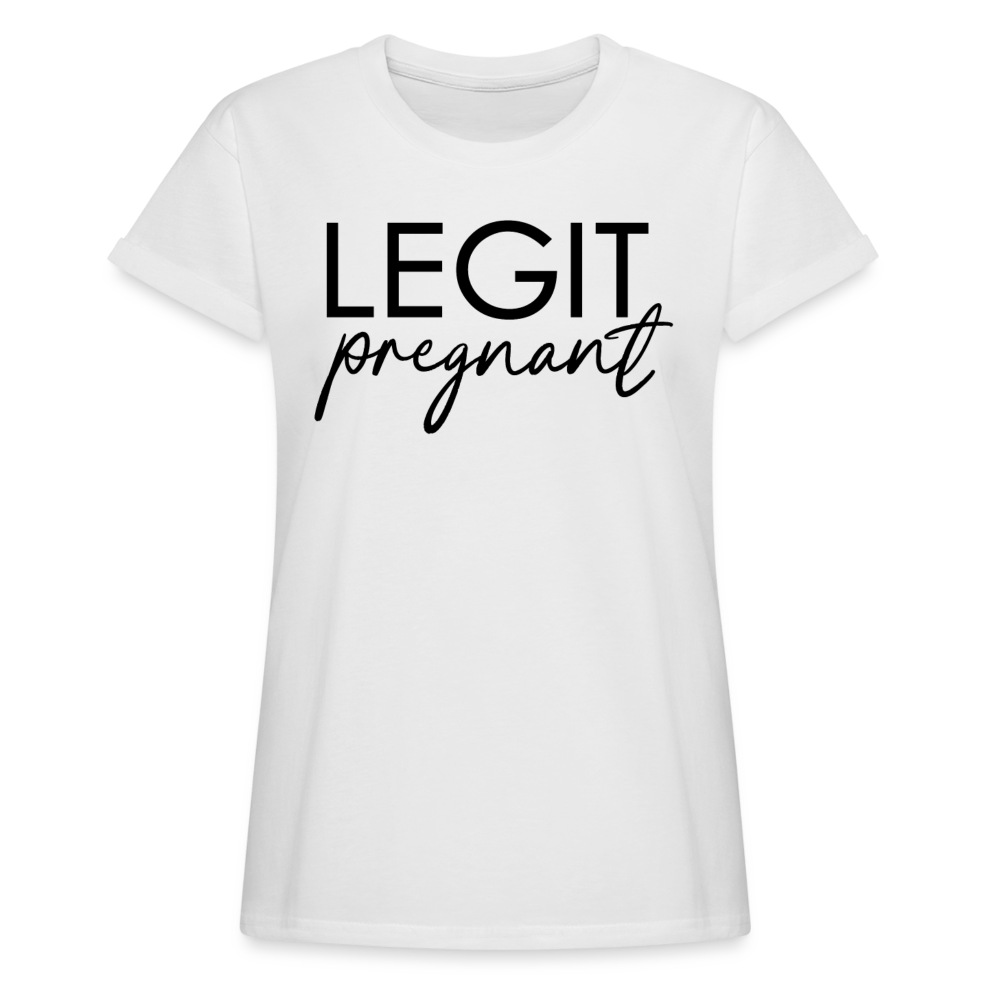 Legit Pregnant Relaxed Fit T-Shirt - white