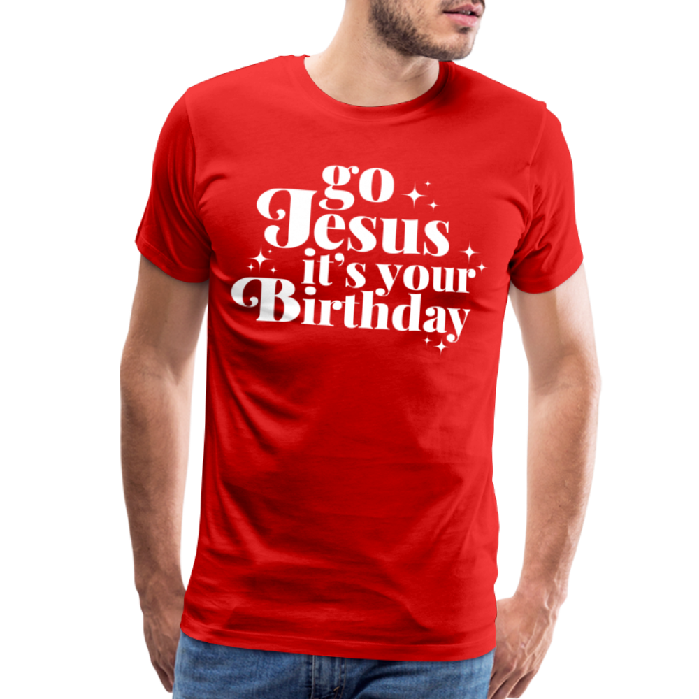 Go Jesus it's your Birthday Premium T-Shirt - red