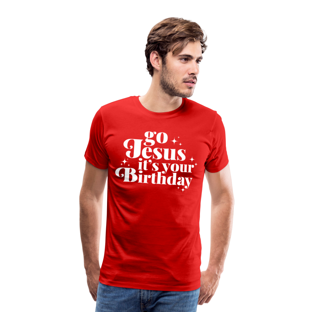 Go Jesus it's your Birthday Premium T-Shirt - red