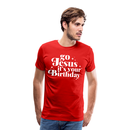 Go Jesus it's your Birthday Premium T-Shirt - red