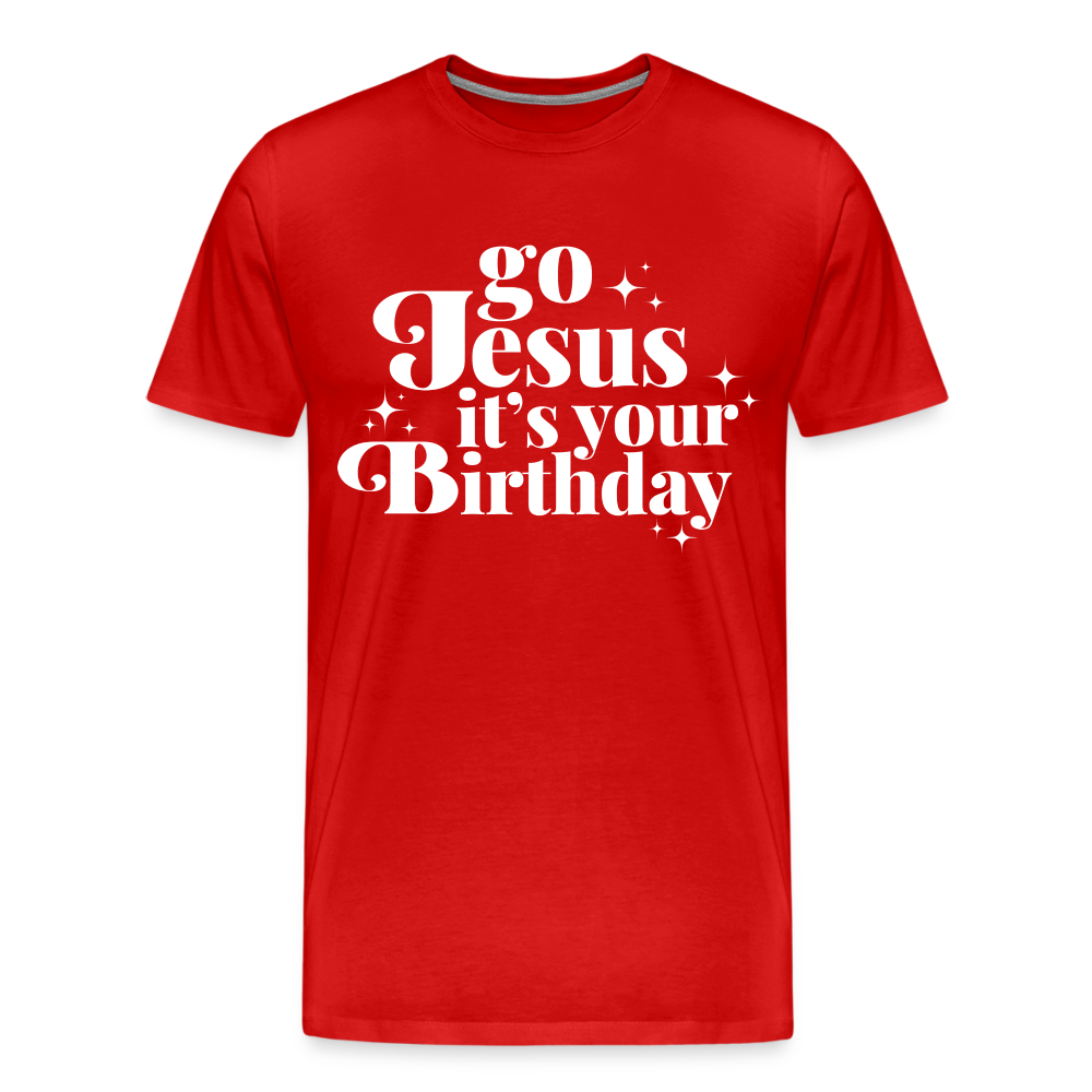 Go Jesus it's your Birthday Premium T-Shirt - red