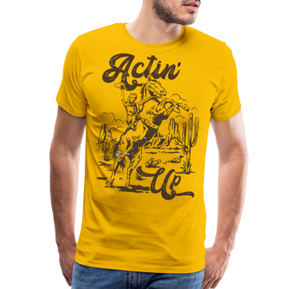 Actin' Up T-Shirt - sun yellow