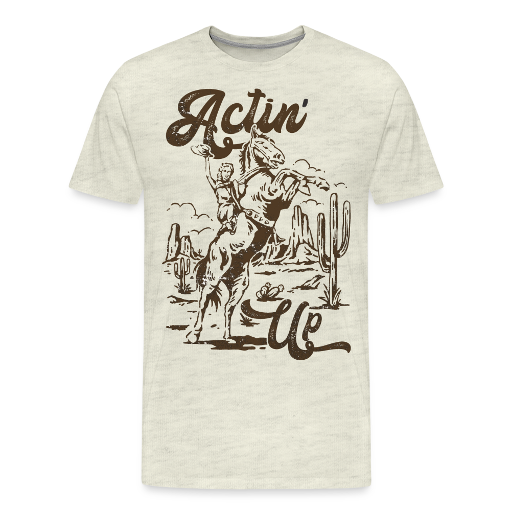 Actin' Up T-Shirt - heather oatmeal