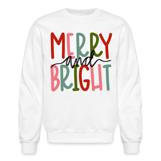 Merry and Bright Sweatshirt - white
