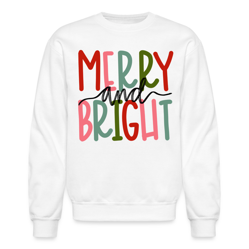 Merry and Bright Sweatshirt - white