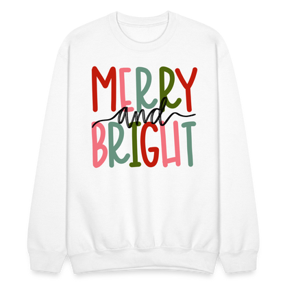 Merry and Bright Sweatshirt - white