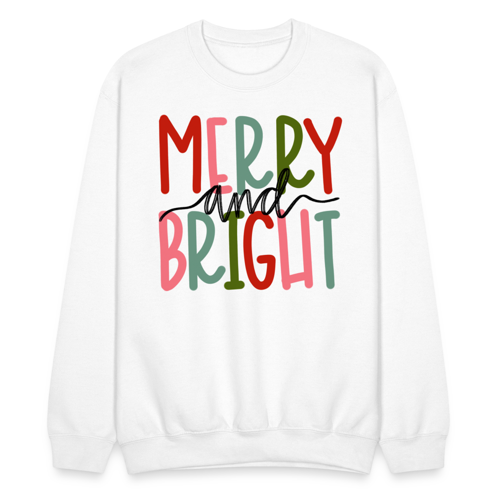 Merry and Bright Sweatshirt - white