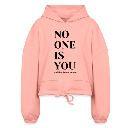 No One Is You - Cropped Hoodie - light pink