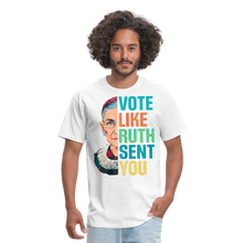 Load image into Gallery viewer, VOTE LIKE RUTH SENT YOU V2 - Unisex Classic T-Shirt - white
