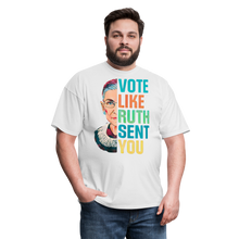 Load image into Gallery viewer, VOTE LIKE RUTH SENT YOU V2 - Unisex Classic T-Shirt - white
