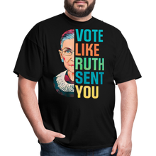 Load image into Gallery viewer, VOTE LIKE RUTH SENT YOU V2 - Unisex Classic T-Shirt - black
