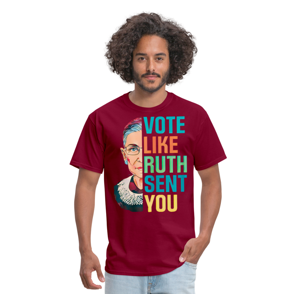 VOTE LIKE RUTH SENT YOU V2 - Unisex Classic T-Shirt - burgundy