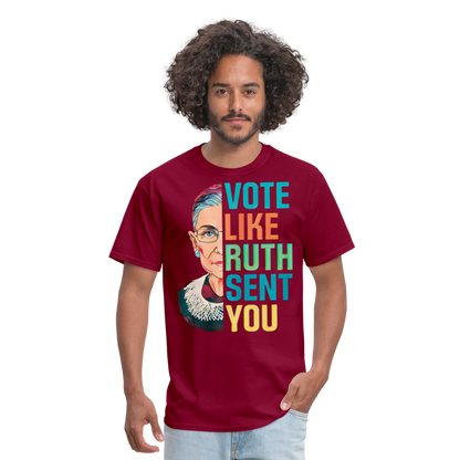 VOTE LIKE RUTH SENT YOU V2 - Unisex Classic T-Shirt - burgundy