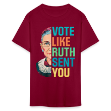 Load image into Gallery viewer, VOTE LIKE RUTH SENT YOU V2 - Unisex Classic T-Shirt - burgundy
