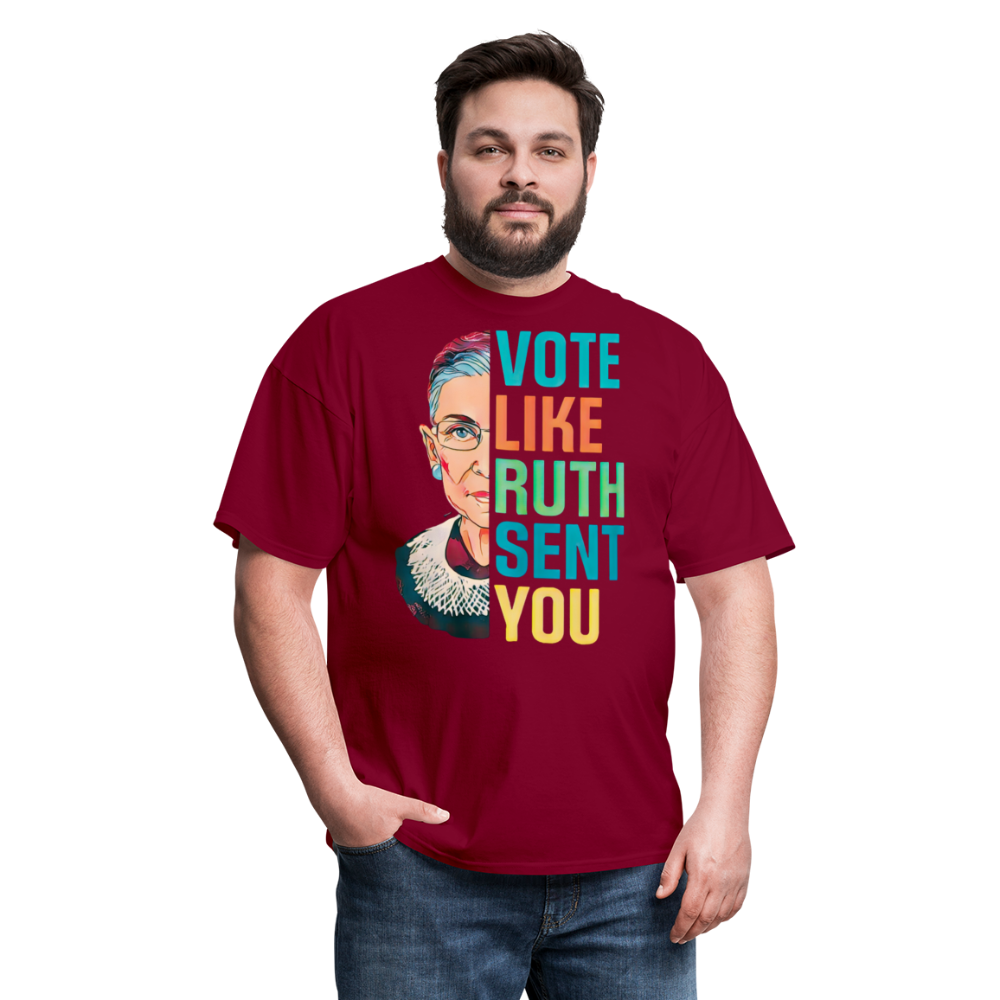 VOTE LIKE RUTH SENT YOU V2 - Unisex Classic T-Shirt - burgundy