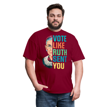 VOTE LIKE RUTH SENT YOU V2 - Unisex Classic T-Shirt - burgundy