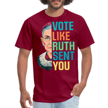 Load image into Gallery viewer, VOTE LIKE RUTH SENT YOU V2 - Unisex Classic T-Shirt - burgundy
