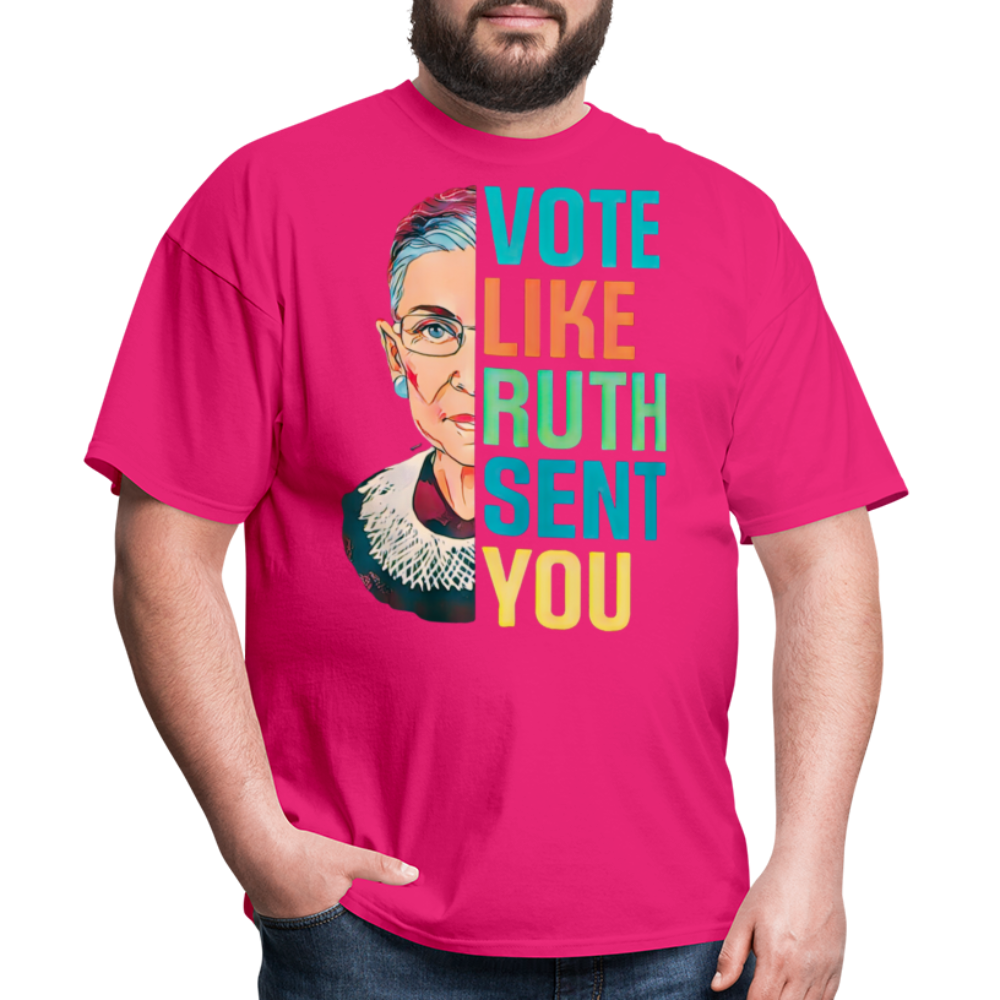 VOTE LIKE RUTH SENT YOU V2 - Unisex Classic T-Shirt - fuchsia