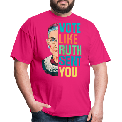 VOTE LIKE RUTH SENT YOU V2 - Unisex Classic T-Shirt - fuchsia