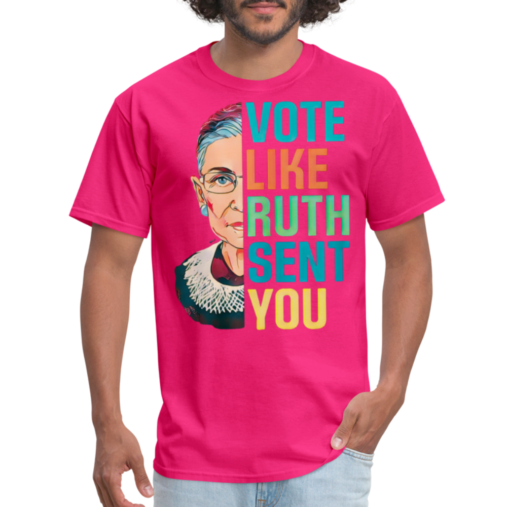 VOTE LIKE RUTH SENT YOU V2 - Unisex Classic T-Shirt - fuchsia