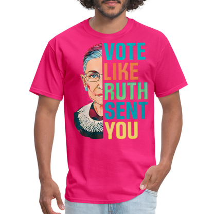 VOTE LIKE RUTH SENT YOU V2 - Unisex Classic T-Shirt - fuchsia