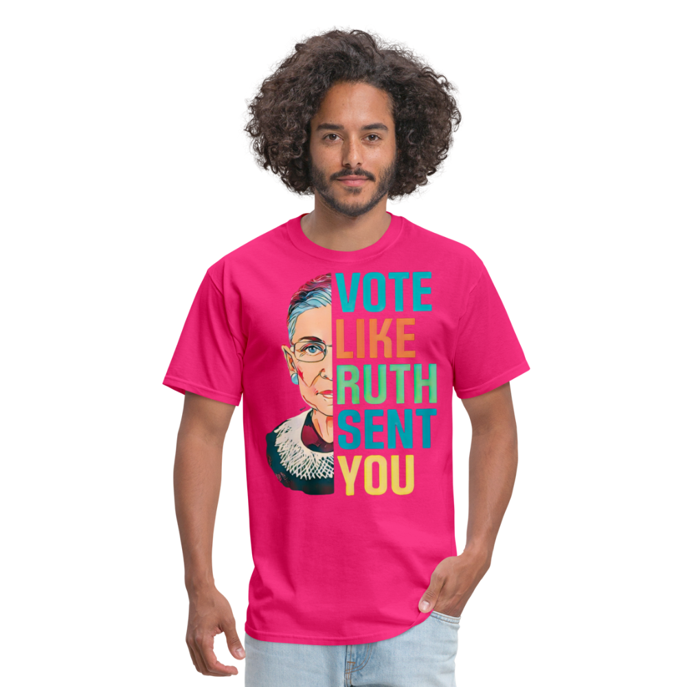 VOTE LIKE RUTH SENT YOU V2 - Unisex Classic T-Shirt - fuchsia