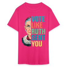 Load image into Gallery viewer, VOTE LIKE RUTH SENT YOU V2 - Unisex Classic T-Shirt - fuchsia
