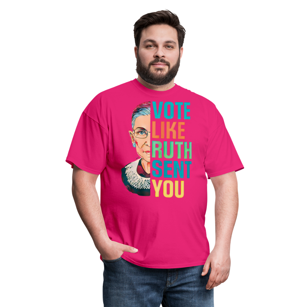 VOTE LIKE RUTH SENT YOU V2 - Unisex Classic T-Shirt - fuchsia