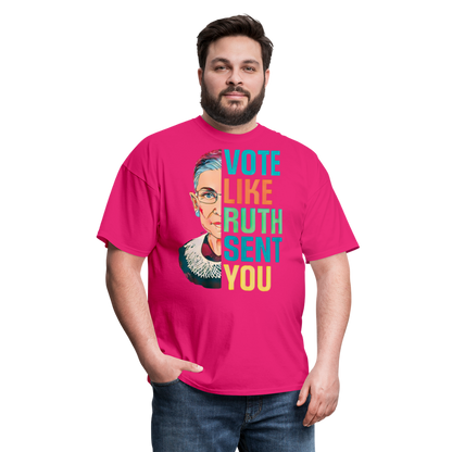 VOTE LIKE RUTH SENT YOU V2 - Unisex Classic T-Shirt - fuchsia