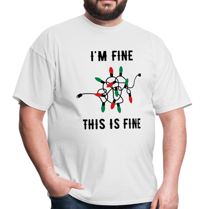 I'm Fine Lights Unisex Classic T-Shirt - white