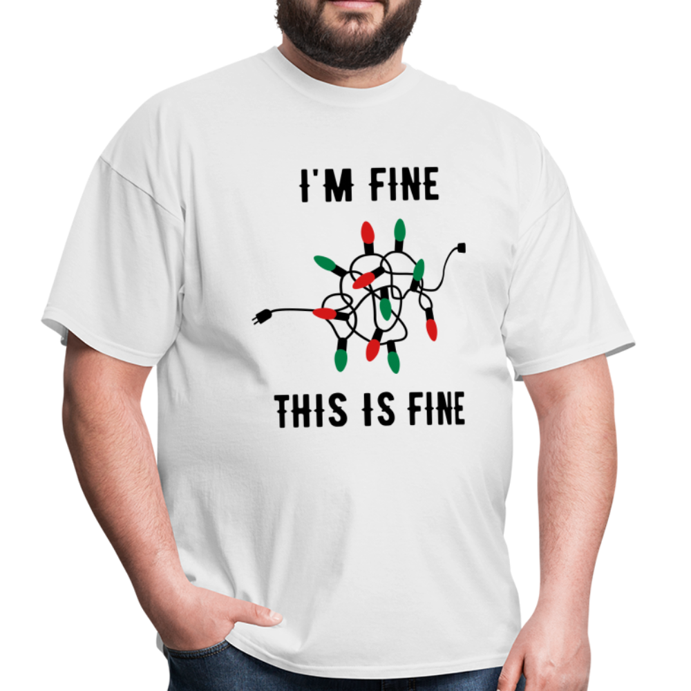 I'm Fine Lights Unisex Classic T-Shirt - white