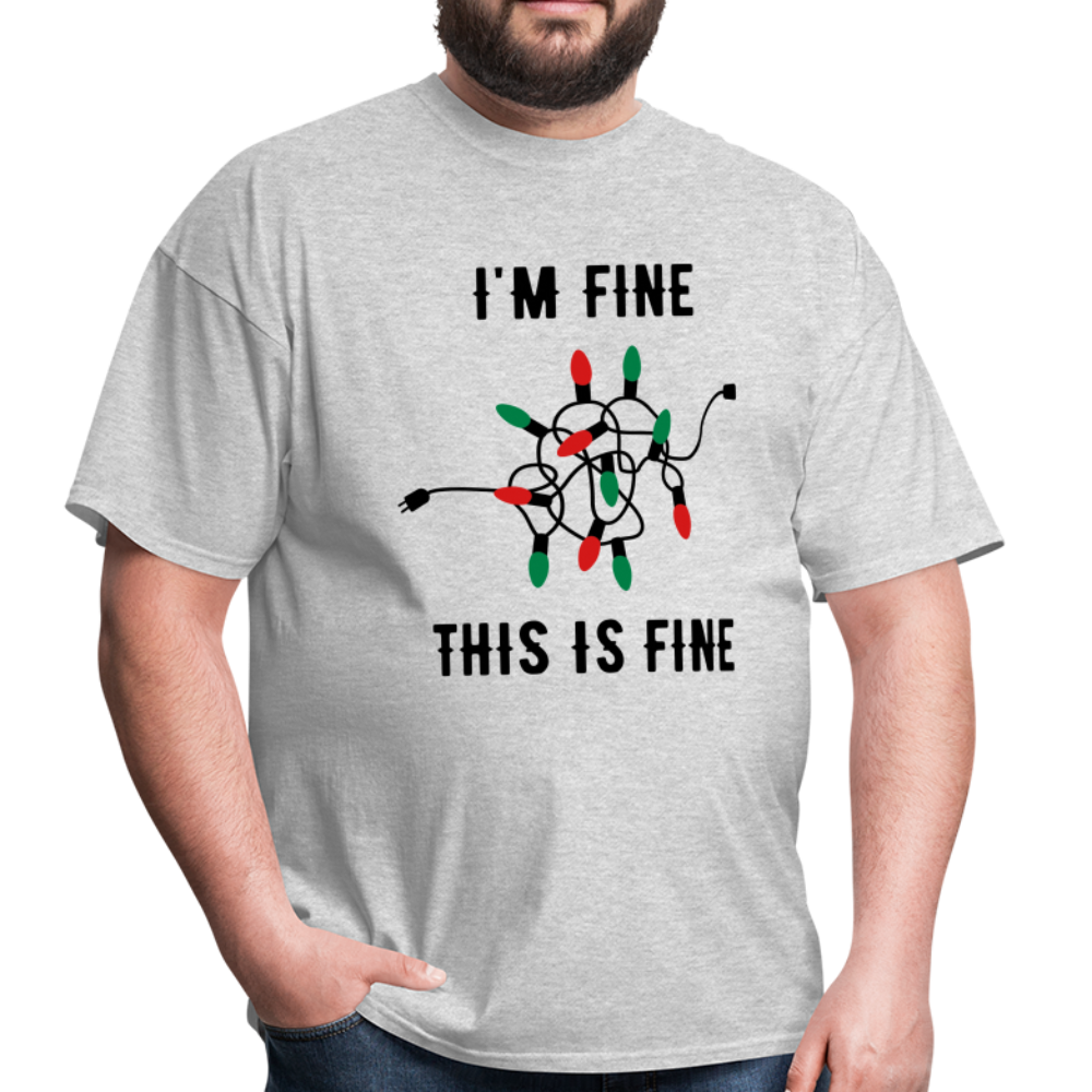 I'm Fine Lights Unisex Classic T-Shirt - heather gray