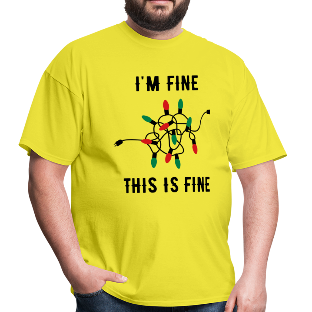 I'm Fine Lights Unisex Classic T-Shirt - yellow