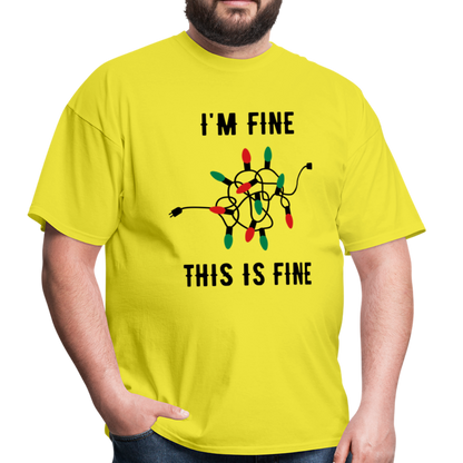 I'm Fine Lights Unisex Classic T-Shirt - yellow