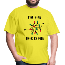 Load image into Gallery viewer, I&#39;m Fine Lights Unisex Classic T-Shirt - yellow
