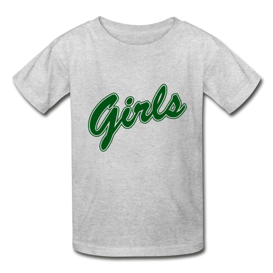 Girls Green Youth Tagless T-Shirt - heather gray